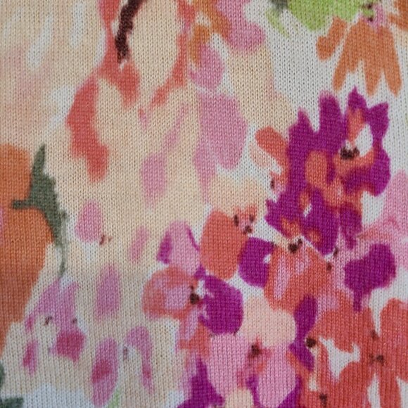 Merino wool floral cardigan - Picture 6 of 11